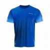 Schwarzes T-Shirt mit Krone in Dallas Blau