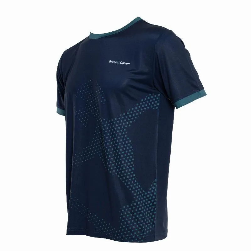 Schwarzes Crown Monterrey Marineblaues T-Shirt