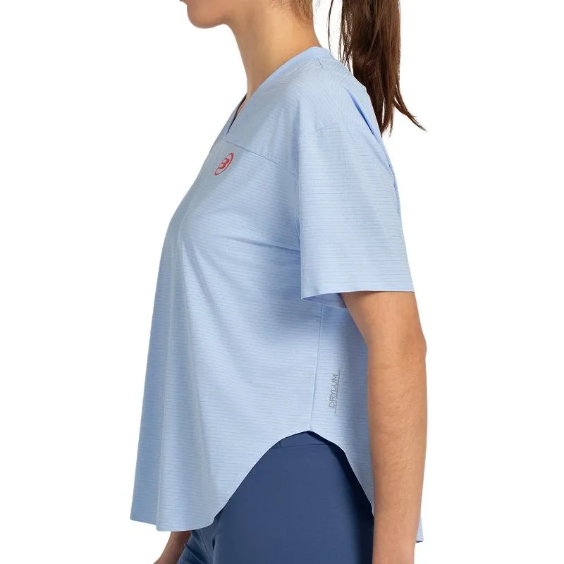 Bullpadel Bea Gonzalez Belvis himmelblaues T-Shirt