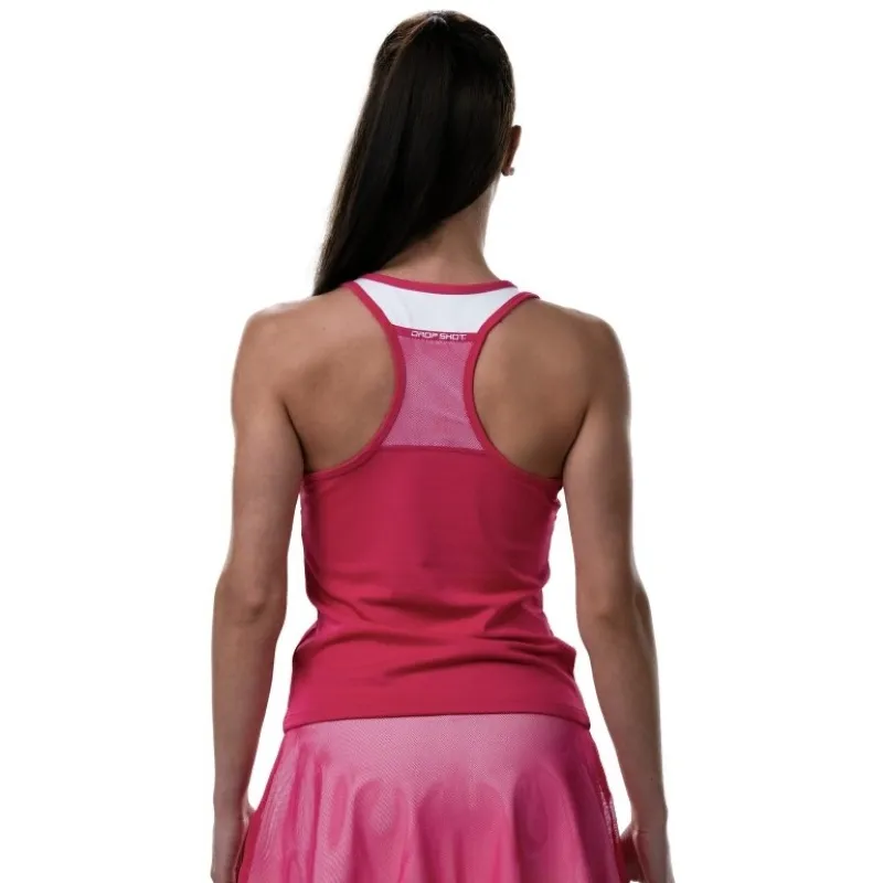 Camiseta Drop Shot Sol Azalea Rosa Branco
