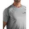 Endloses, temperamentvolles, sechskantiges graues T-Shirt