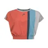 Head Crop Top T-shirt Corail Femmes