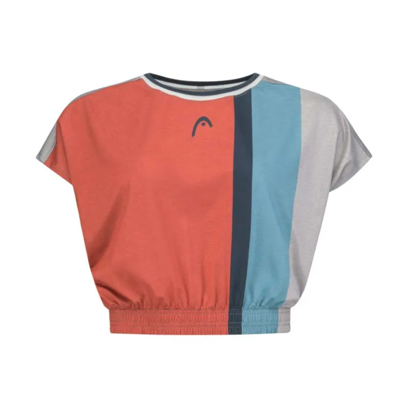 Head Crop Top T-shirt Corail Femmes