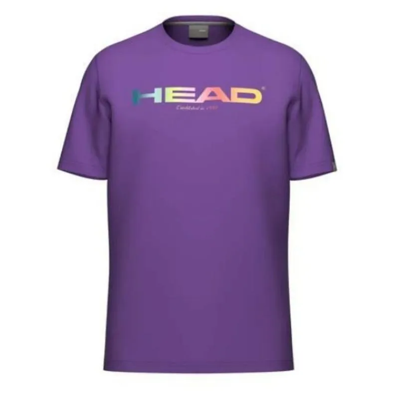 Camiseta Roxa Arco-Íris da Cabeça