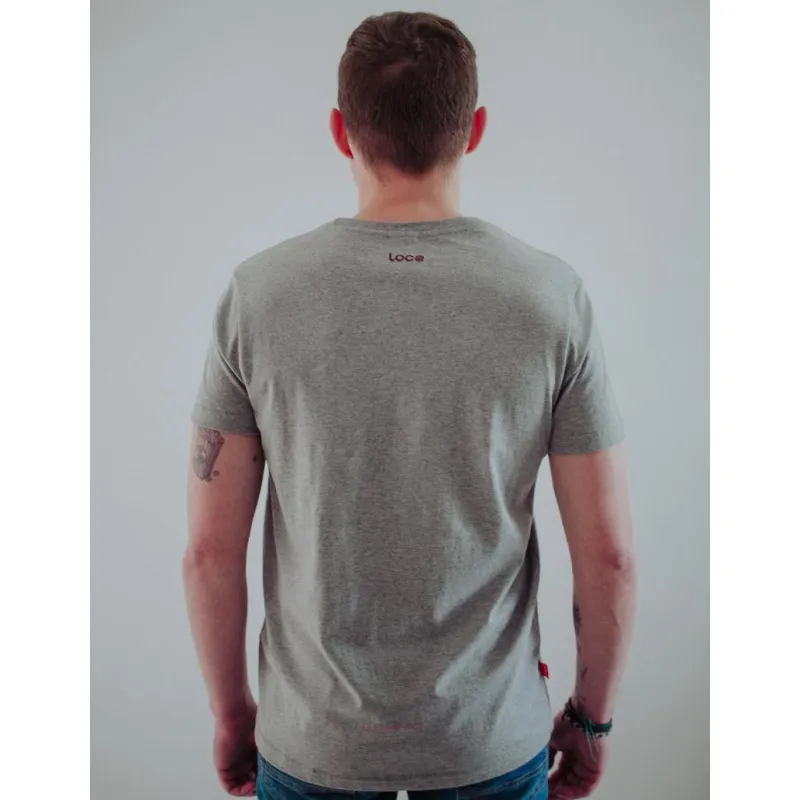 Loco Originale Grau Burgund T-Shirt