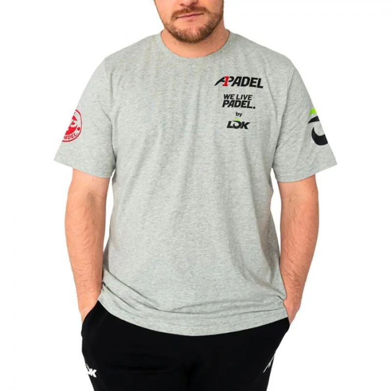 Lok Camiseta A1 Padel Bridger Cinza Melange