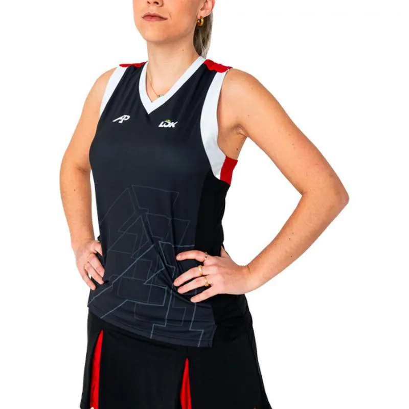 Lok A1 Padel Wasatch Schwarz Damen T-Shirt