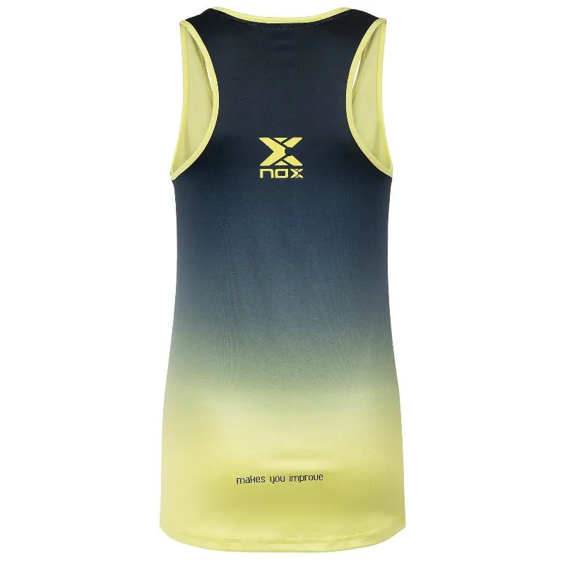 T-shirt donna degradata Nox Pro Blue Logo Lime