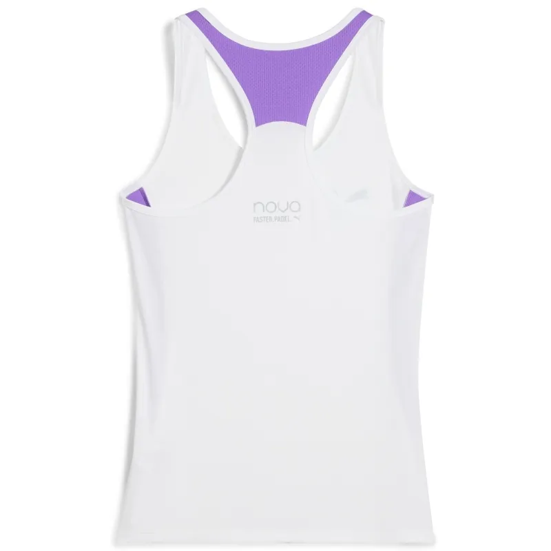 Camiseta Individual Puma Branco Lilás para Mulheres
