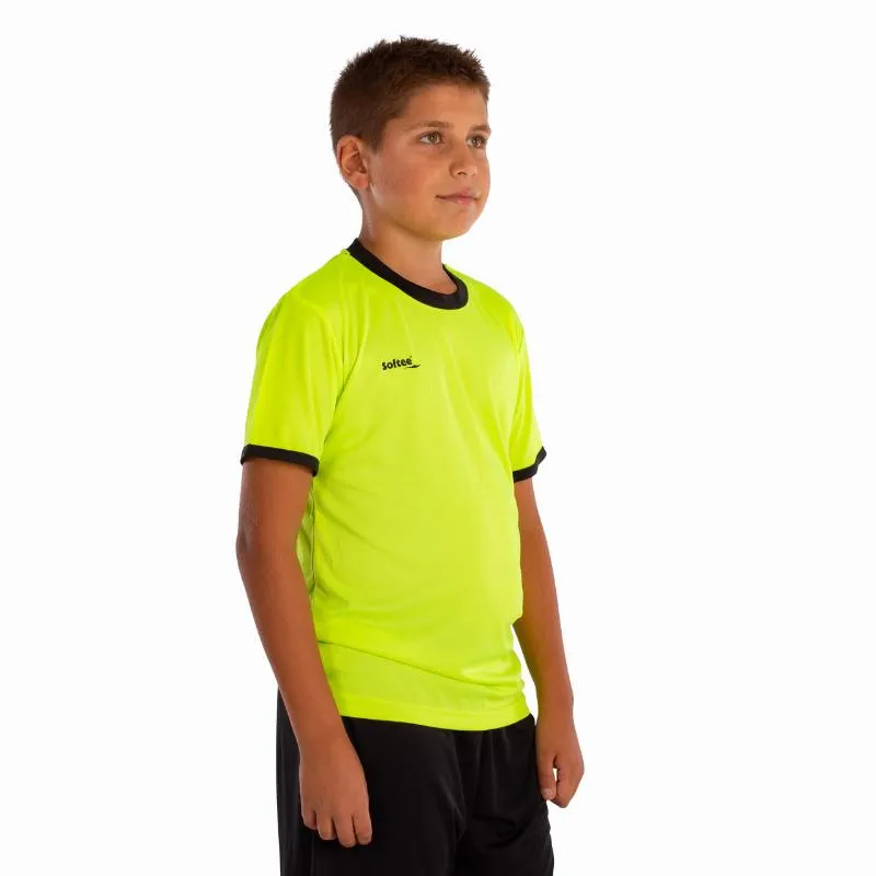 Camiseta Softee Galaxy Fluorescente Amarela Preta Júnior