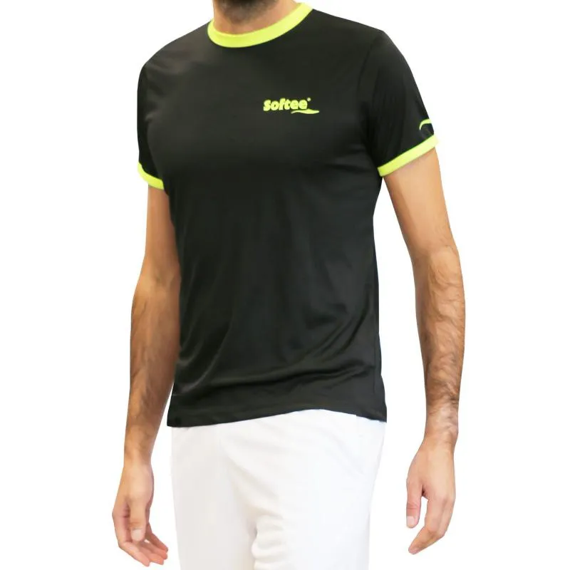 Camiseta Softee Galaxy Preta Fluorescente Amarela Júnior