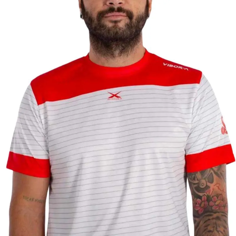 Vibora King Cobra X Jubilaums-T-Shirt WeiÃ Rot