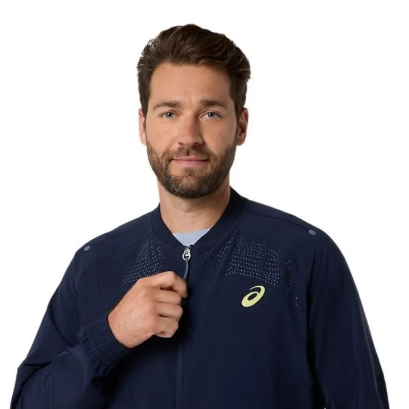Jaqueta Asics Match Azul Escuro da Meia-Noite