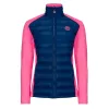 Jacke Daunen Bidi Badu Suza Dunkelblau Pink Junior