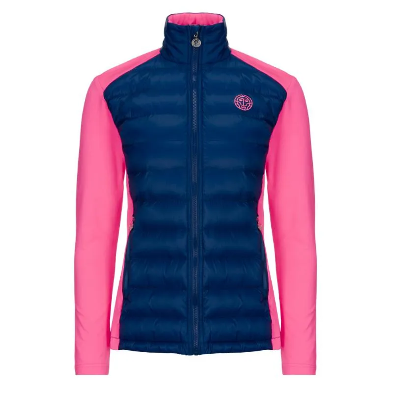 Jacke Daunen Bidi Badu Suza Dunkelblau Pink Junior