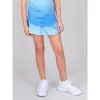 Falda Bidi Badu Colortwist Bedruckt gewellt Aqua Blau Junior