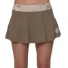 Falda Bidi Badu Paris Bedrucktes gewelltes Marron Beige