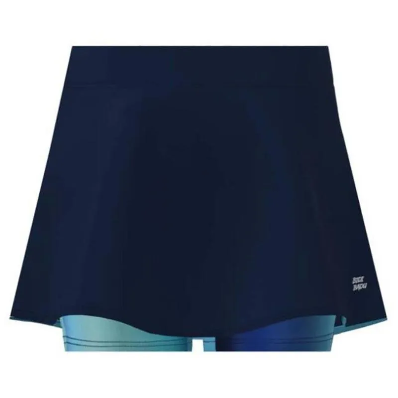 Falda Bidi Badu Spectrum Estampado Ondulado Azul Oscuro Aqua Junior