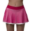 Falda Drop Shot Azalea Rosa Blanco