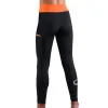 Endless Cross Pocket Schwarz Orange Junior Leggings