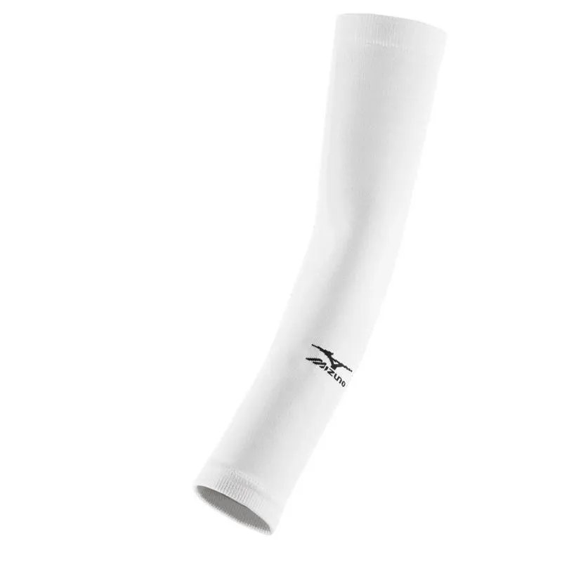 Aquecedores de braço femininos Mizuno White 2 Unidades