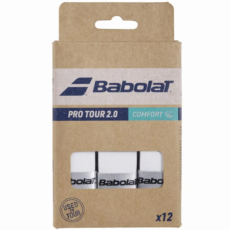 Babolat Pro Tour 2.0 Weiß Overgrips 12 Einheiten