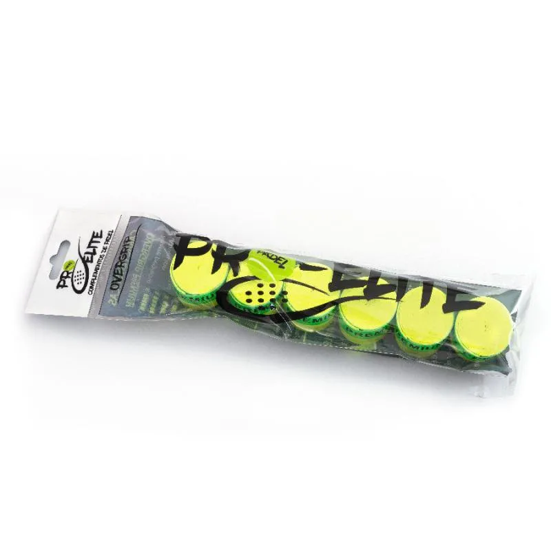 Overgrips Pro Elite Premium Amarelo Liso 6 unidades