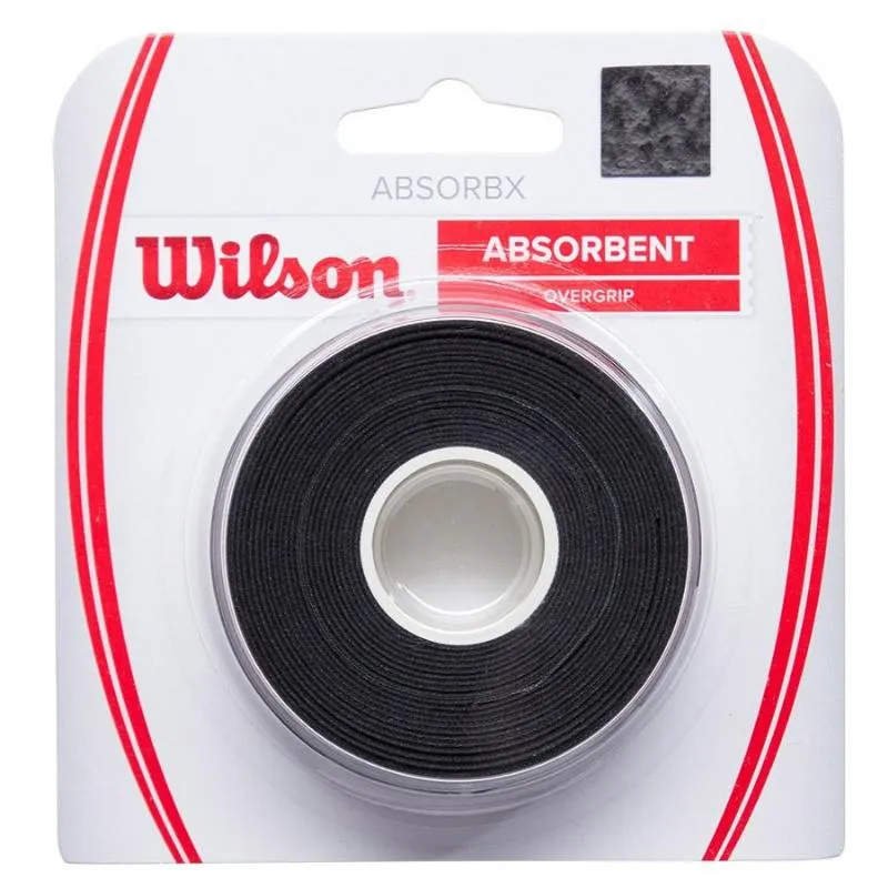 Wilson AbsorbX Black Overgrips 3 Einheiten