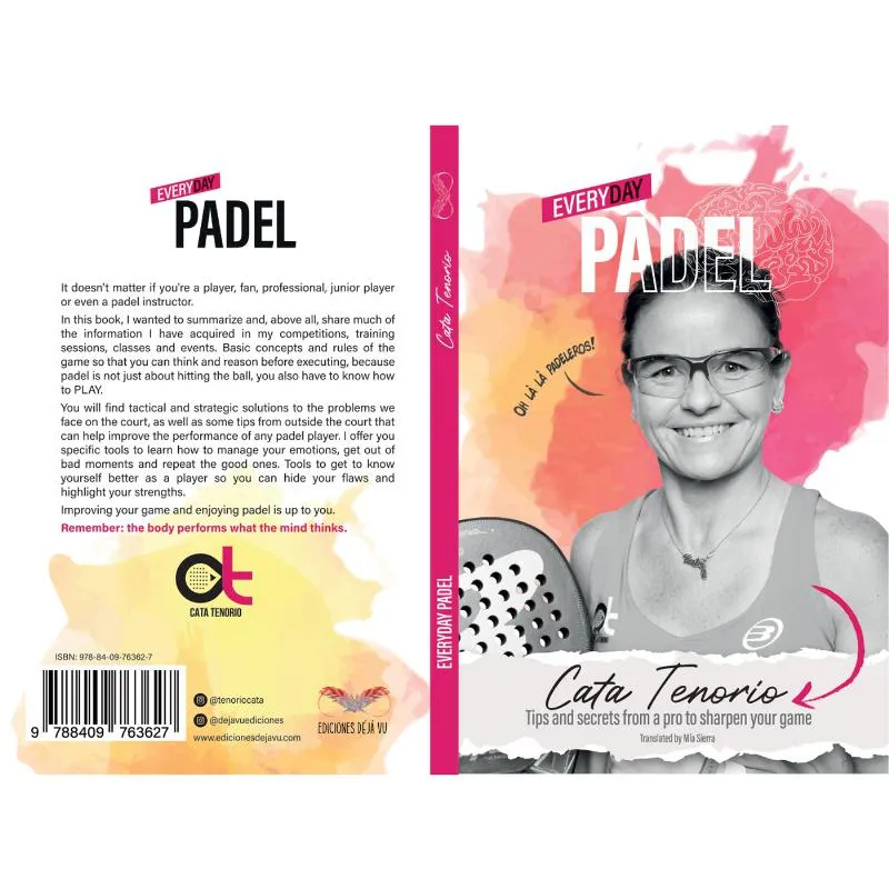 Pack Cata Tenorio Addictive Javea C9 Brille + Englisches Padelbuch