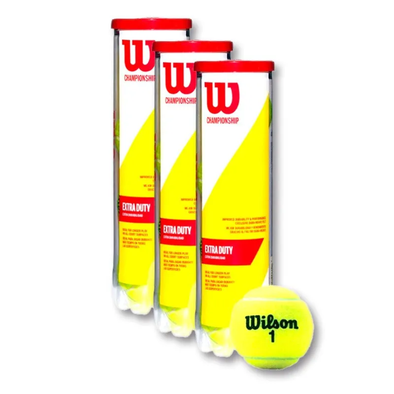 Packung mit 3 Booten a 4 Wilson Championship Extra Duty 4 Balle