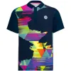 Bidi Badu Kaleido Poloshirt aus Dunkelblau Mix