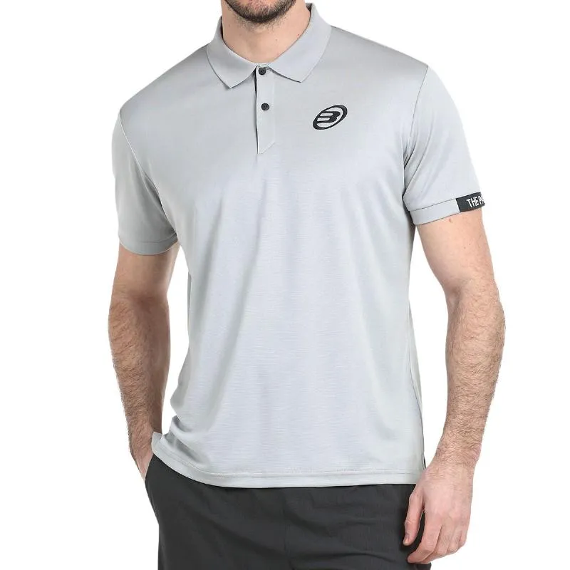 Bullpadel Unete Gris Pérola Camisa Polo de Dois Tons
