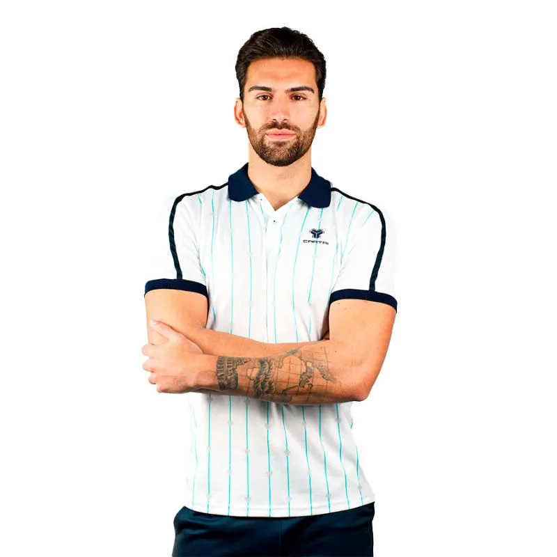 Polo Cartri Amonet Branco Azul Marinho