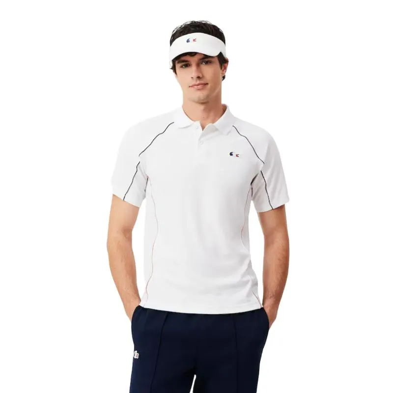 Lacoste Polo Tennis Frankreich Weiß