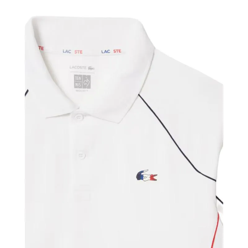 Lacoste Polo Tennis Frankreich Weiß