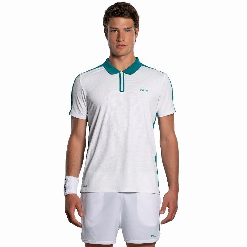Polo Nox Pro Blanco Verde Ivy