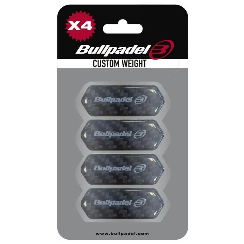 Protetor Bullpadel Peso Personalizado Negro 4 Unidades