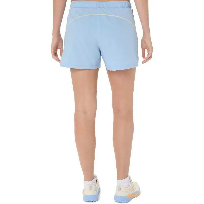 Short Asics Padel Court 2In1 Azul Stone Negro Mujer