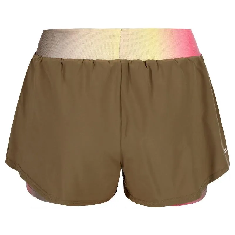 Short Bidi Badu Spectrum Impresso 2 em 1 Marron Amarillo Mujer