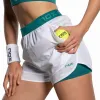 Short Nox Pro Blanco Verde Ivy Mujer