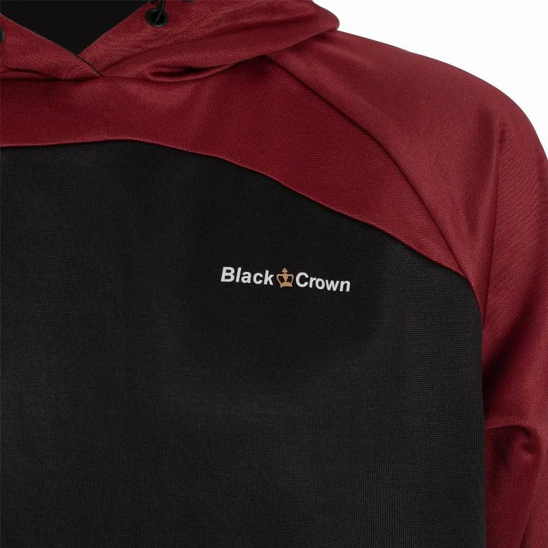 Schwarzes Crown Veracruz Burgunderfarbenes schwarzes Sweatshirt