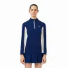 Lacoste Ultra Dry Marineblau WeiÃ Damen Sweatshirt