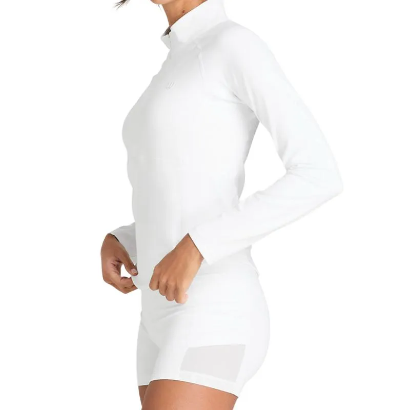 Sudadera Wilson Baseline Half Zip Blanco Mujer