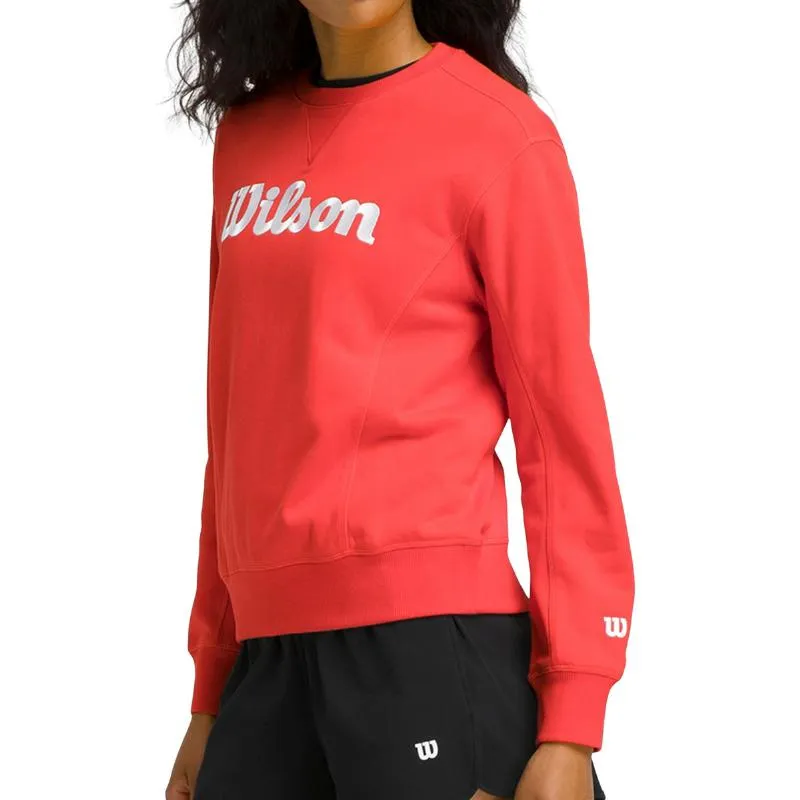 Wilson Team Crew Red Damen-Sweatshirt