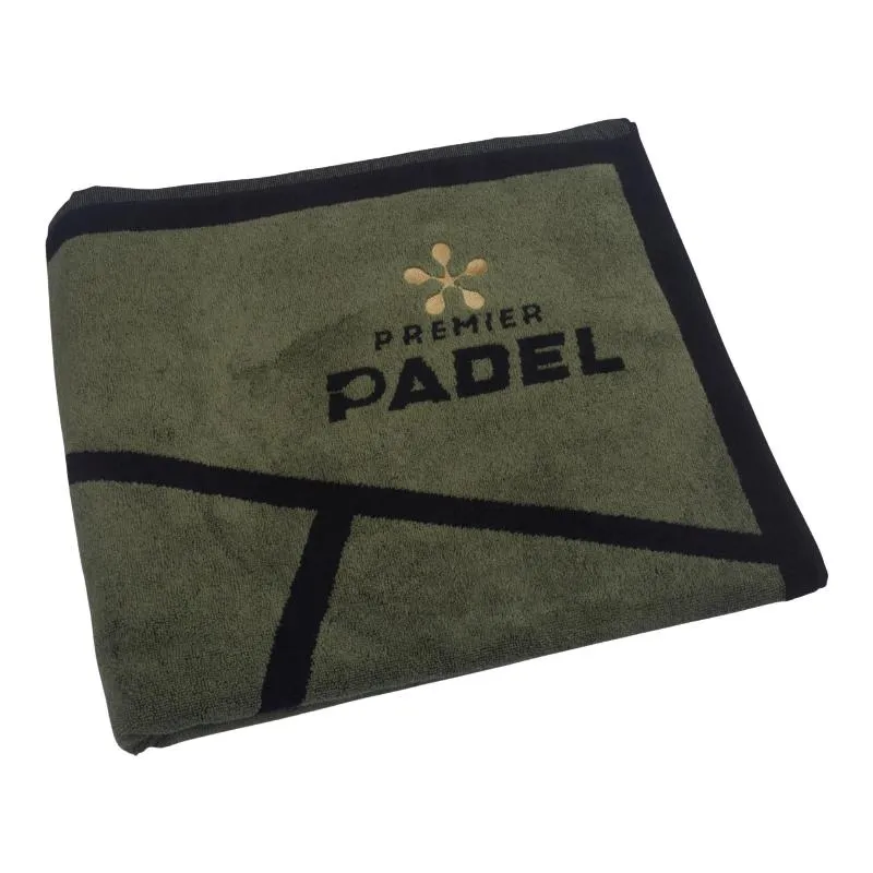 Bullpadel Premier Padel 150x90 Khaki Schwarzes Handtuch