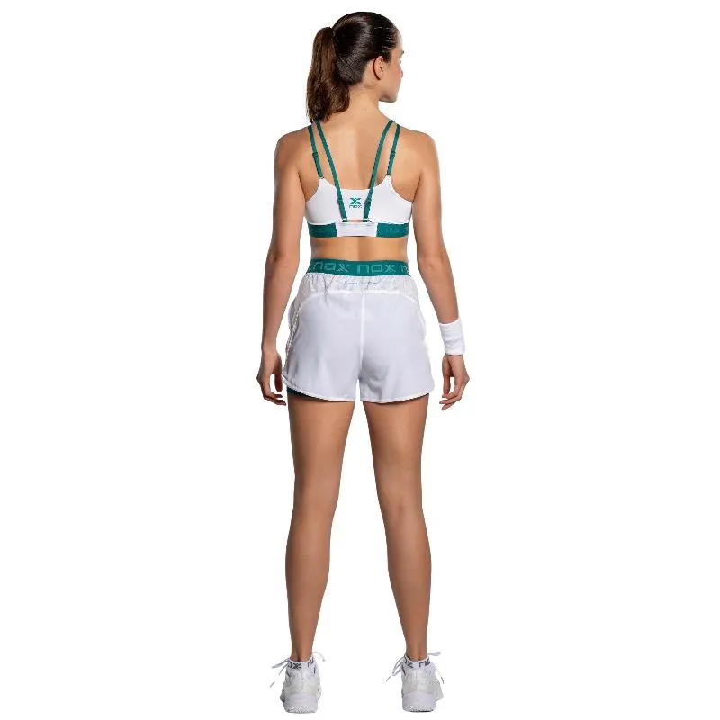 Top Nox Pro Blanco Verde Ivy Mujer