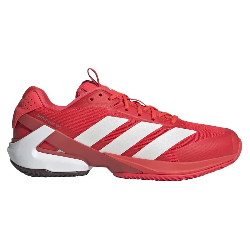 Adidas Tênis Adizero Ubersonic 5 Clay Vermelho Branco