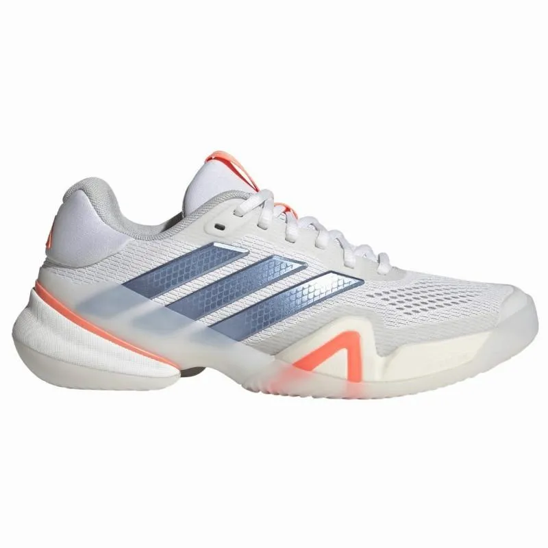 Tênis femininos Adidas Barricade 14 Branco, Azul Laranja