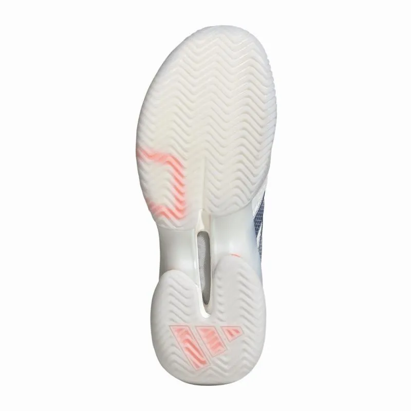 Tênis femininos Adidas Barricade 14 Branco, Azul Laranja