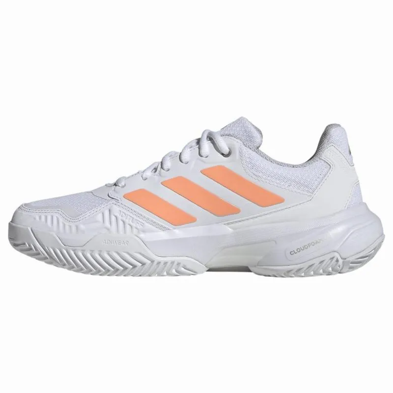 Adidas CourtJam Control 3 Weiß-Orange Damenschuhe